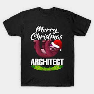 Merry Christmas  Architect  Funny Gift Pajama Christmas T-Shirt